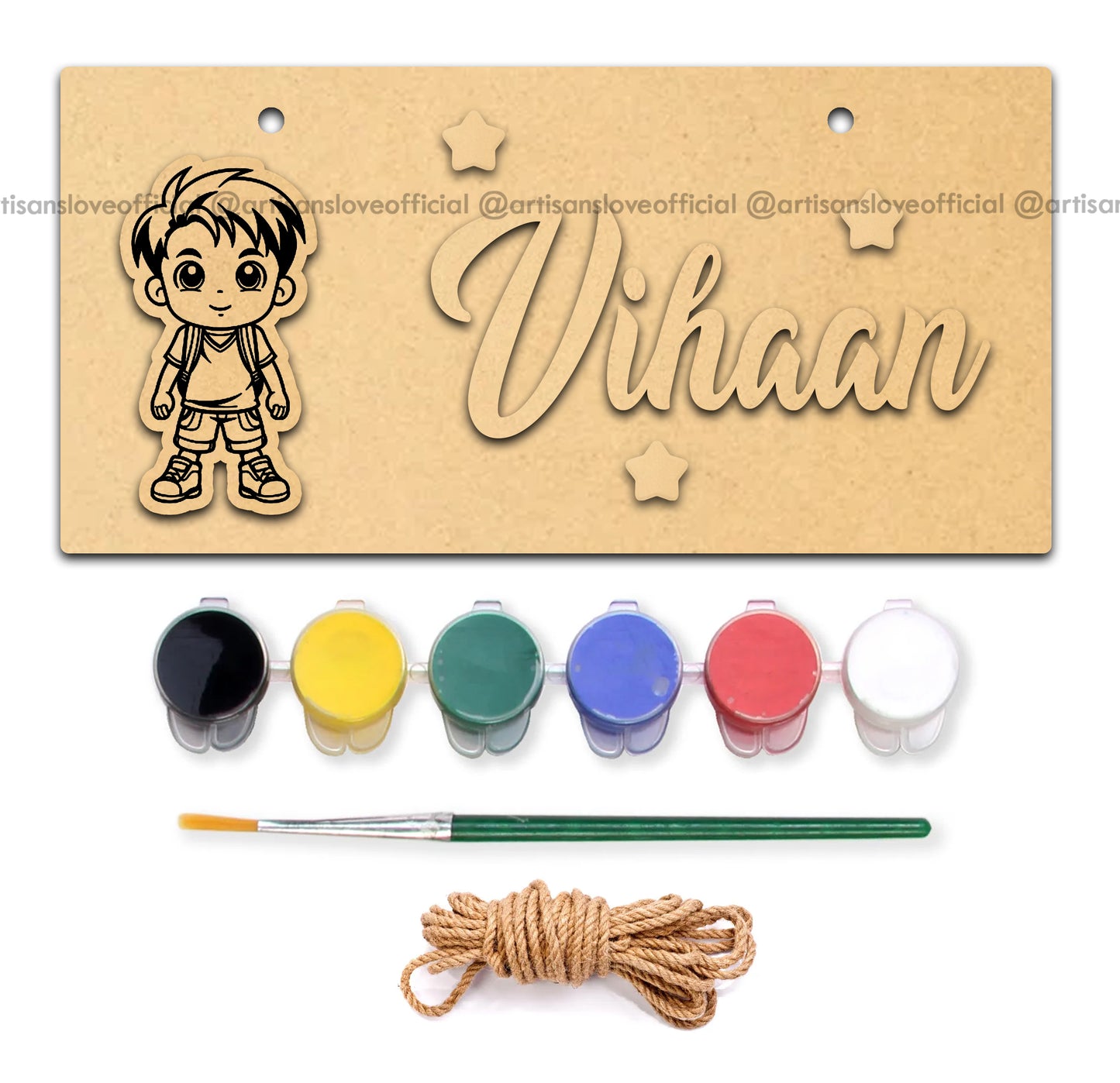 Young Boy - DIY Name Plate Kit