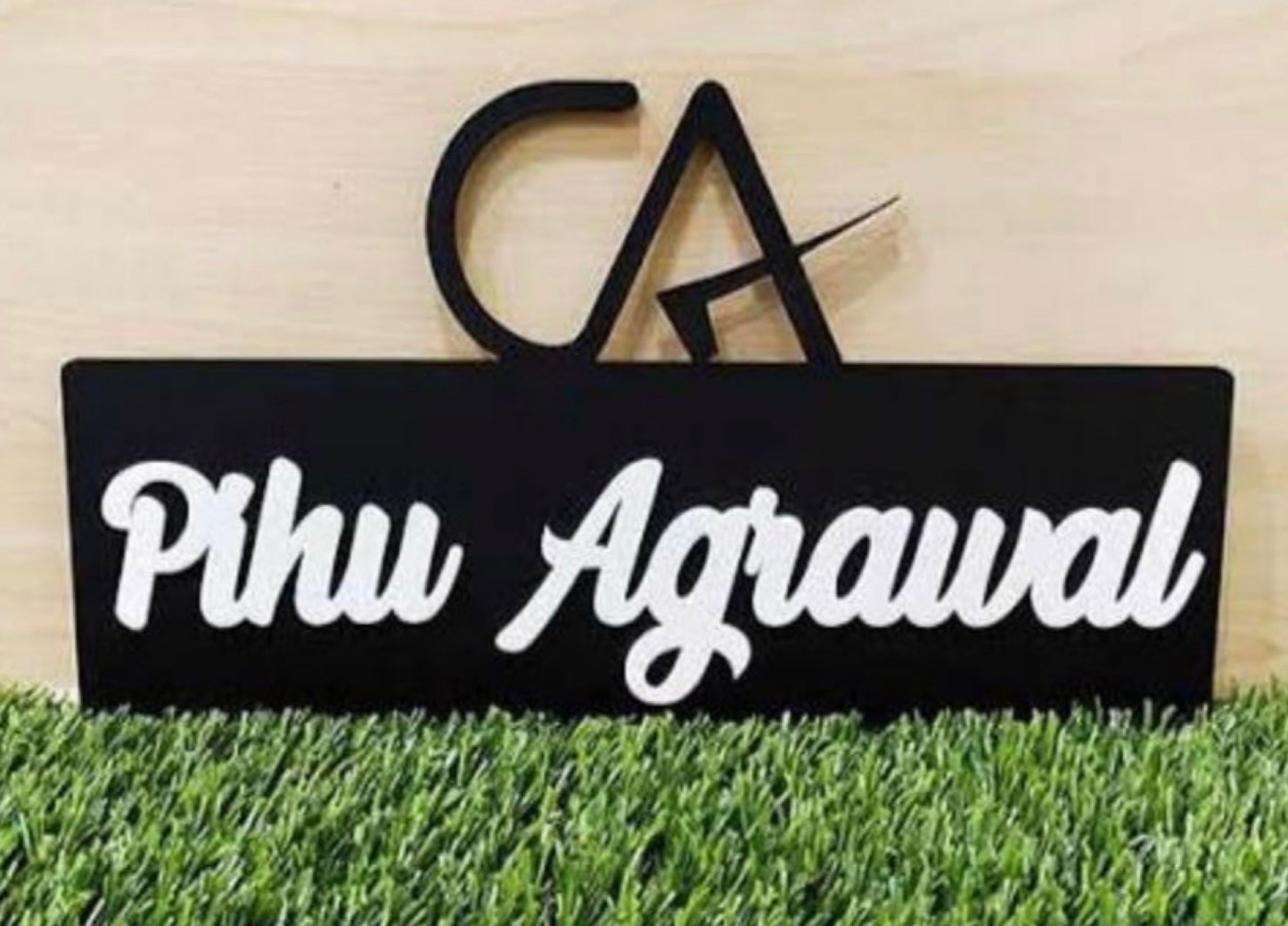 CA Wooden Name Plate