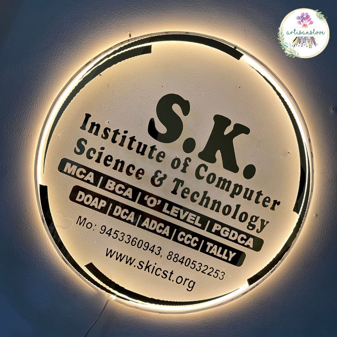 Institute/School/College/Tution LED name plate