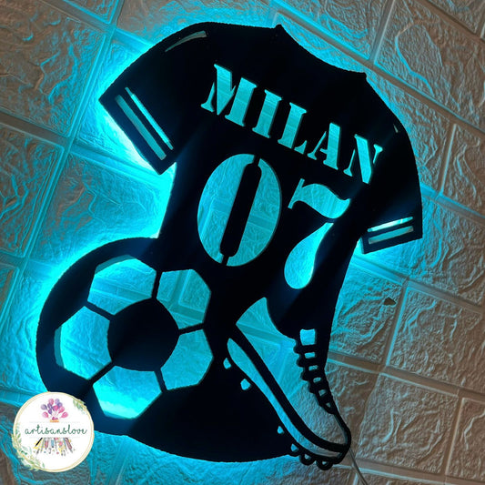 Football jersey LED name plate