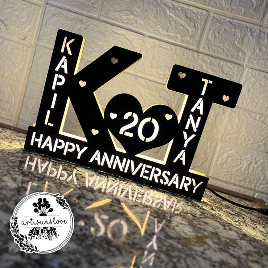 Couple Anniversary LED Lamp