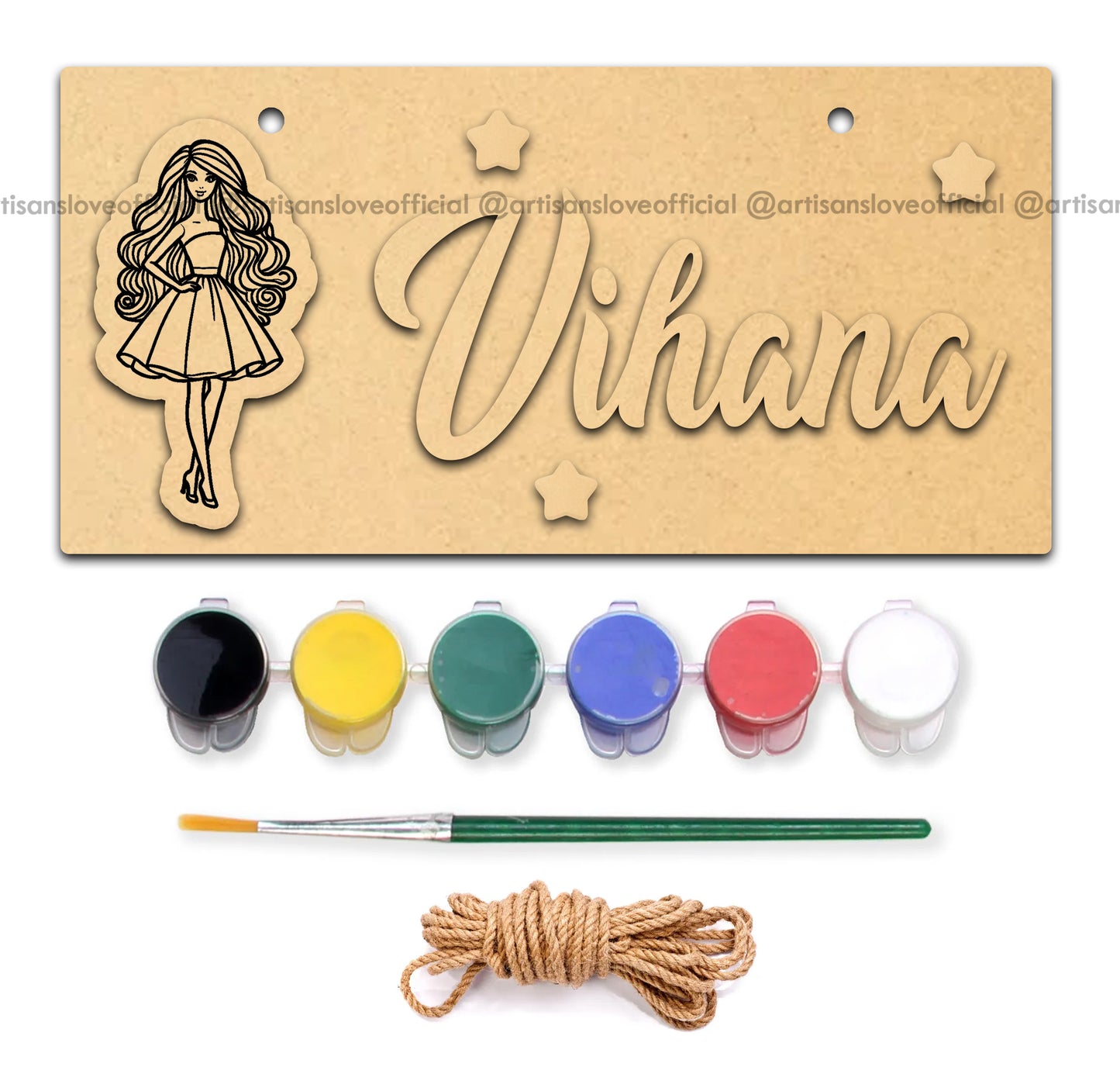 Barbie - DIY Name Plate Kit