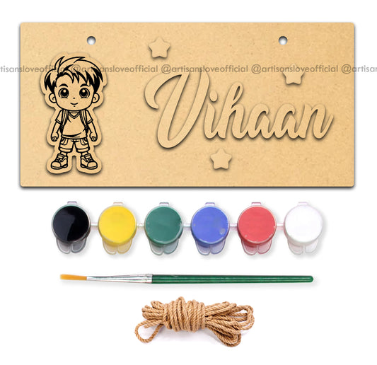 Young Boy - DIY Name Plate Kit