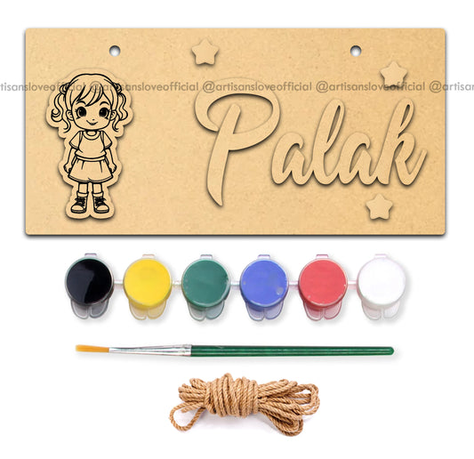 Young Girl - DIY Name Plate Kit