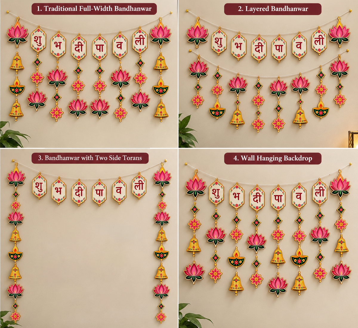 Shubh Dipawali Bandhanwar | Large | With Changeable Designs