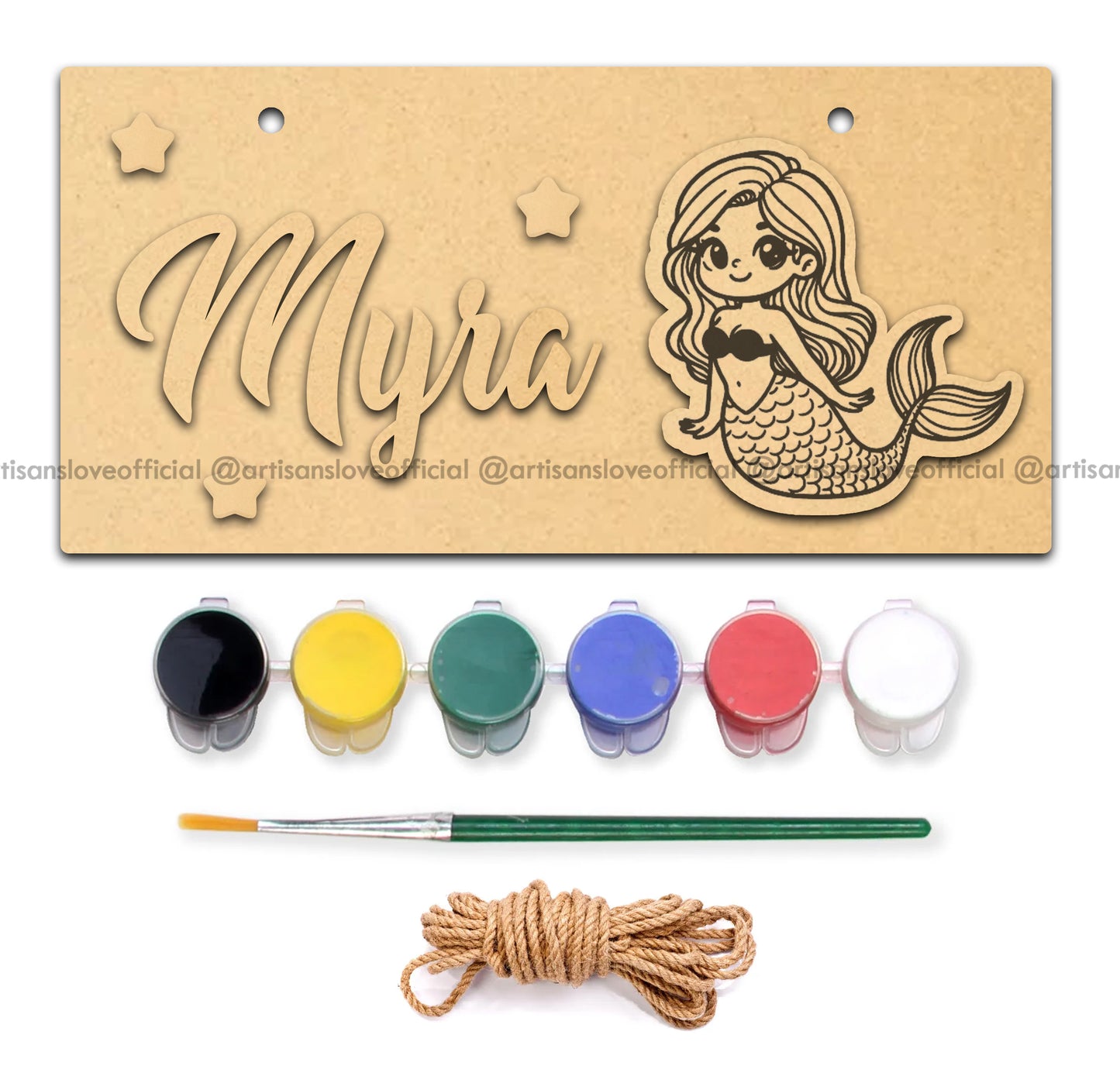 Mermaid - DIY Name Plate Kit