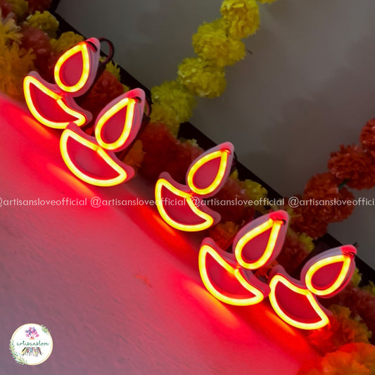 Wireless Neon Diya - Set of 5