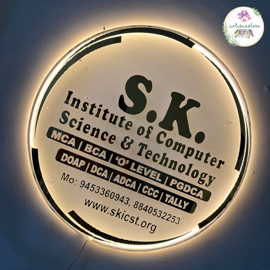 Logo round name plate